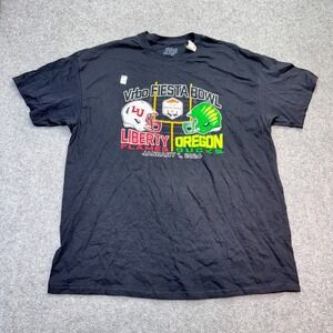 Blue 84 Men's XL 2024 Vrbo Fiesta Bowl Liberty Flames Oregon Ducks T-Shirt Black